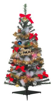 National Tree Company ライト付き人工クリスマス3点セット フロック加工 ミックスデコレーション セラミックホワイトボトル　並行輸入品